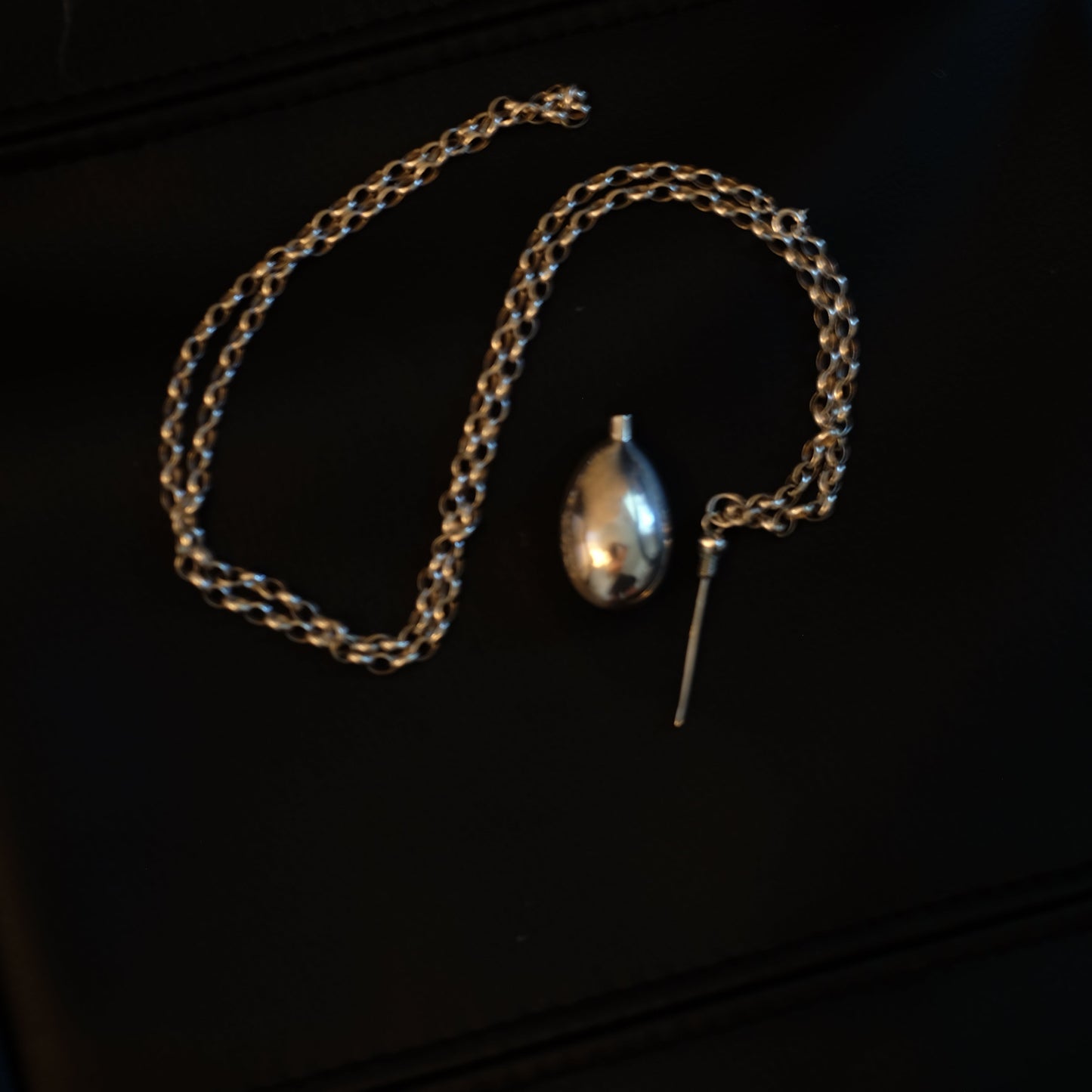 Vintage Silver Perfume Necklace