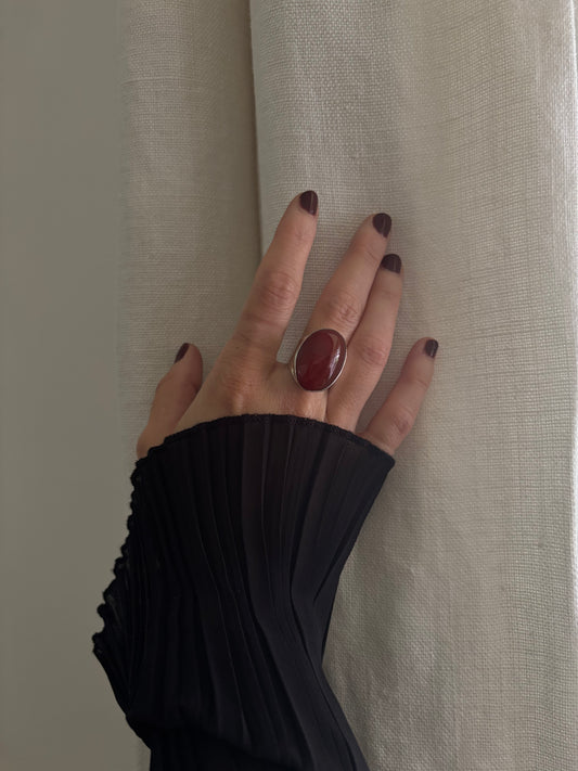 Vintage Carnelian Sterling Silver Ring