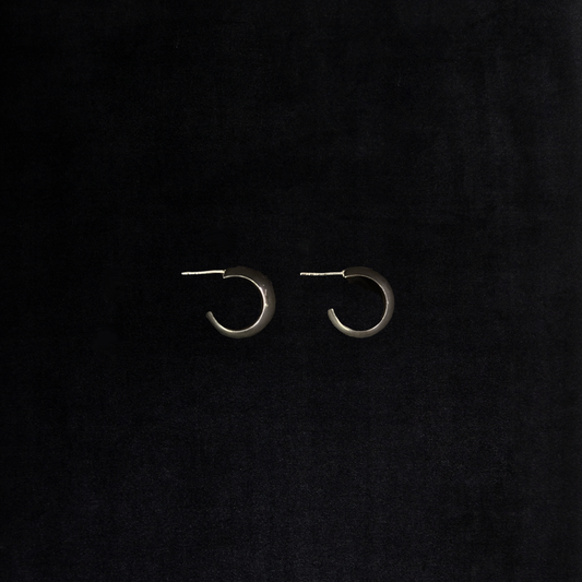 Vintage Sculptural Huggie Hoops