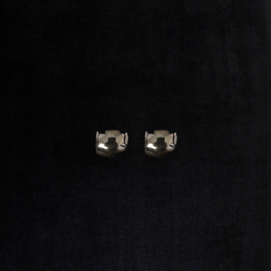 Vintage Sculptural Huggie Hoops