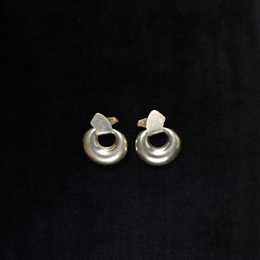 Vintage Sterling Silver Door Knocker Earrings