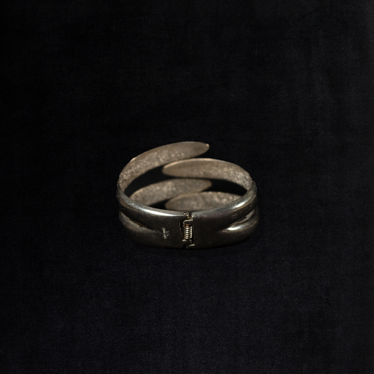 Vintage Sterling Silver Modernist Cuff Bracelet