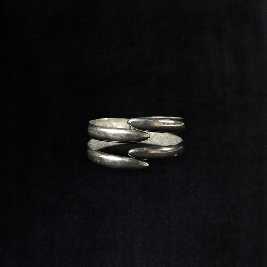 Vintage Sterling Silver Modernist Cuff Bracelet