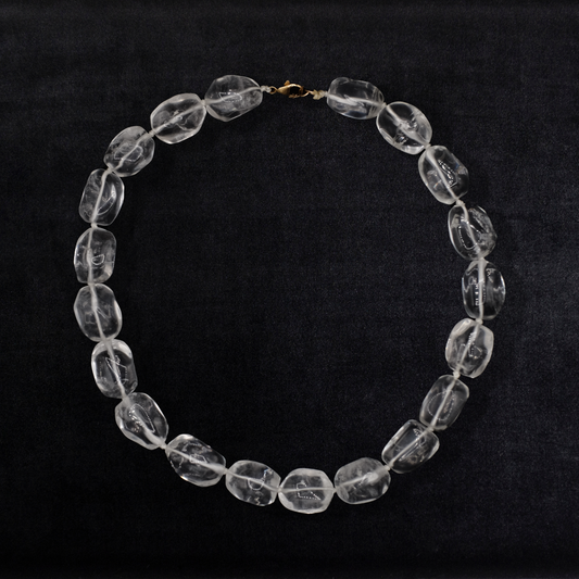 Vintage Rare Quartz Beaded Collar Necklace