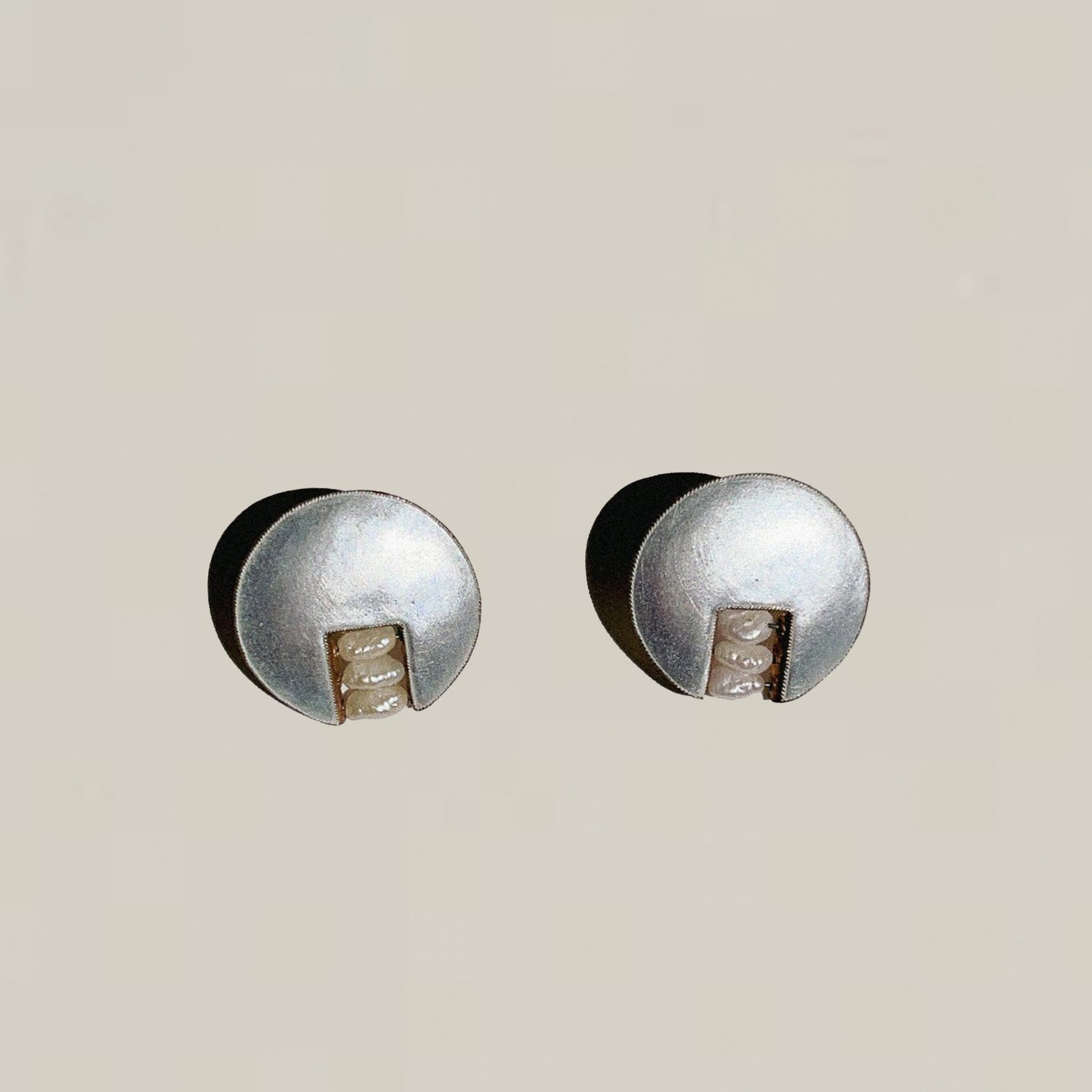 Vintage Sterling Silver Freshwater Pearl Earrings