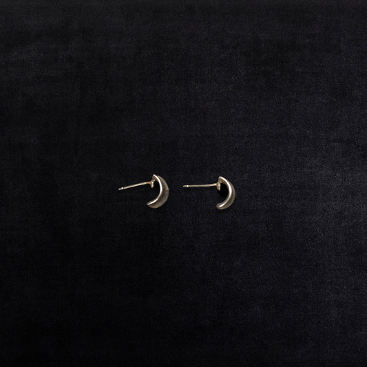 Vintage Sterling Silver Sculptural Huggie Earrings