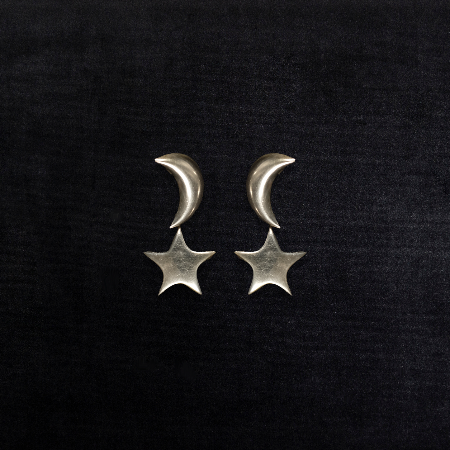 Vintage Sterling Silver Celestial Earrings