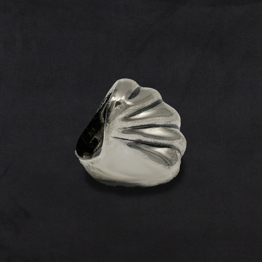 Vintage Sterling Silver Sculptural Ribbed Ring