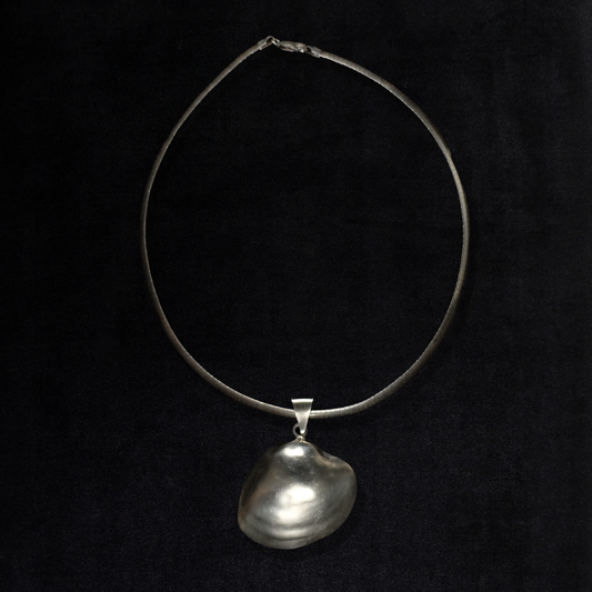 Vintage Sterling Silver Shell Collar Necklace