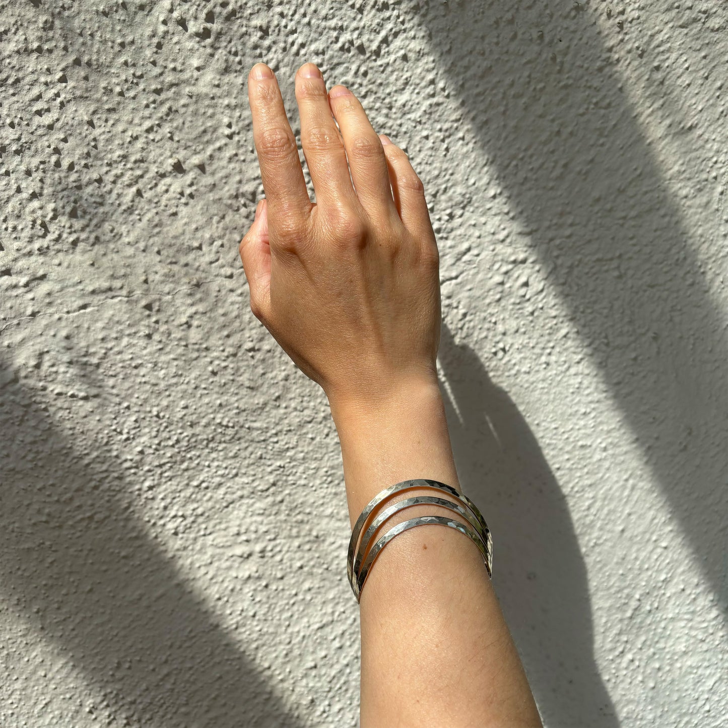 Vintage Sterling Silver Linings Cuff Bracelet