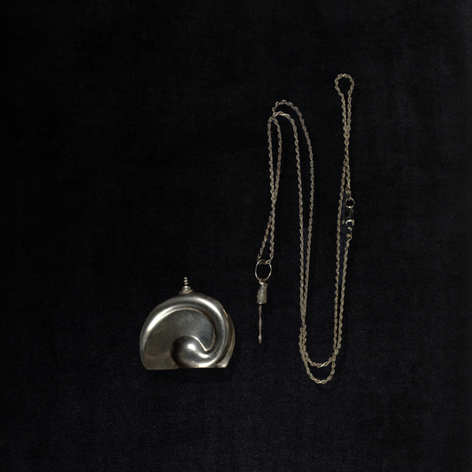 Vintage Sterling Silver Modernist Perfume Necklace