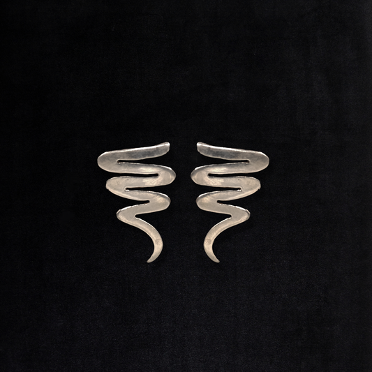 Vintage Sterling Silver Taxco Squiggle Earrings