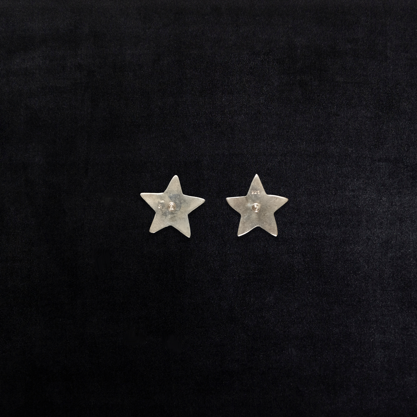 Vintage Sterling Silver Star Earrings