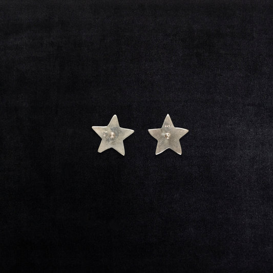 Vintage Sterling Silver Star Earrings