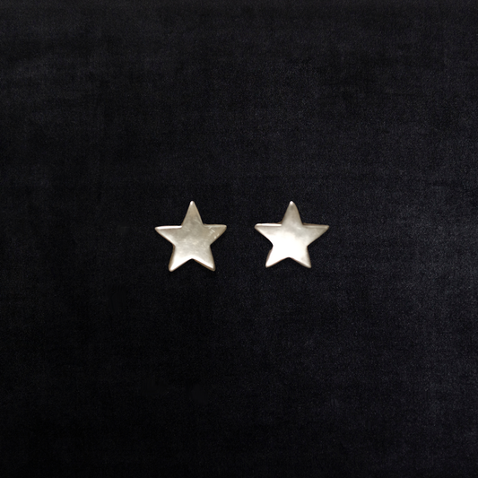 Vintage Sterling Silver Star Earrings