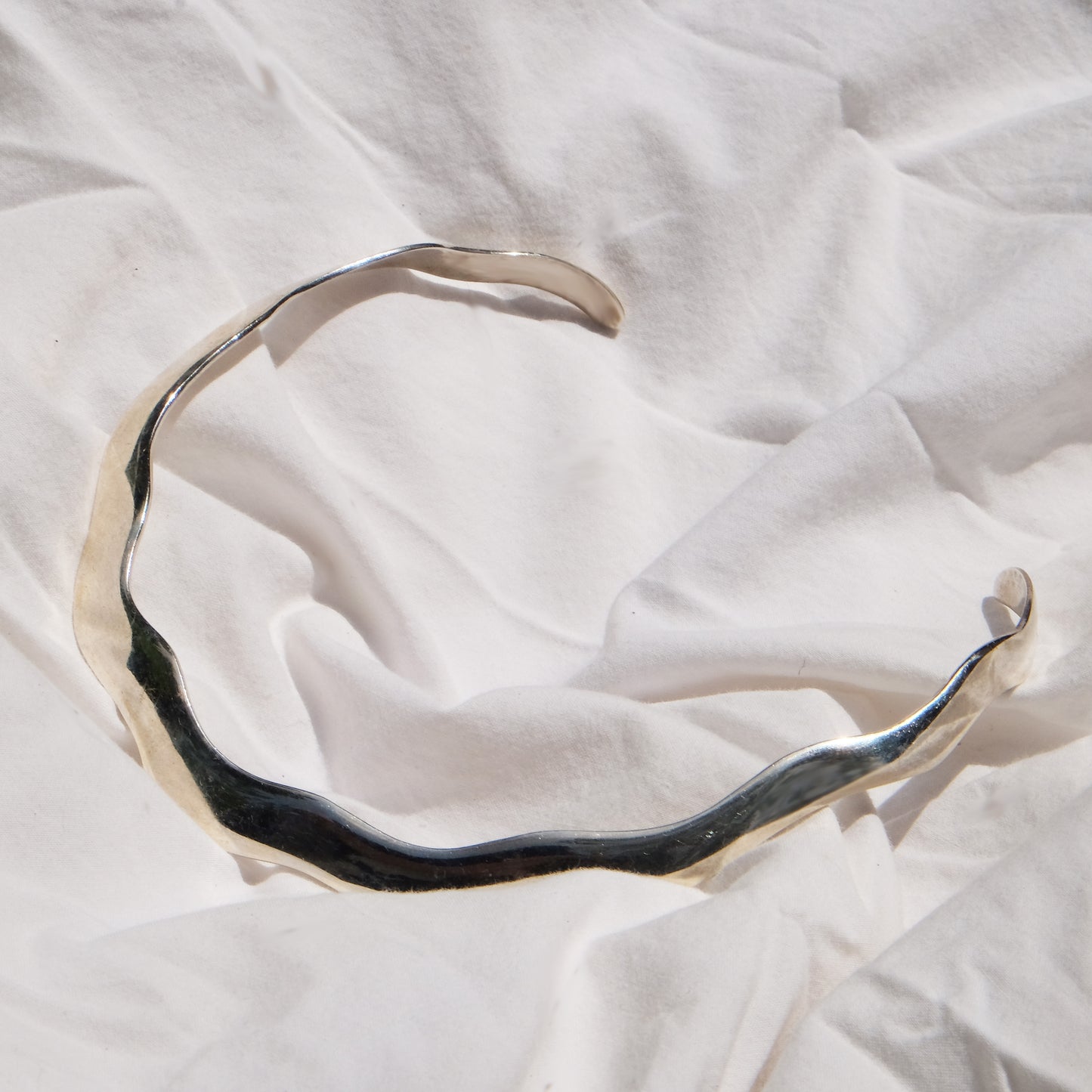 Vintage Sterling Silver Taxco Wavy Collar Necklace