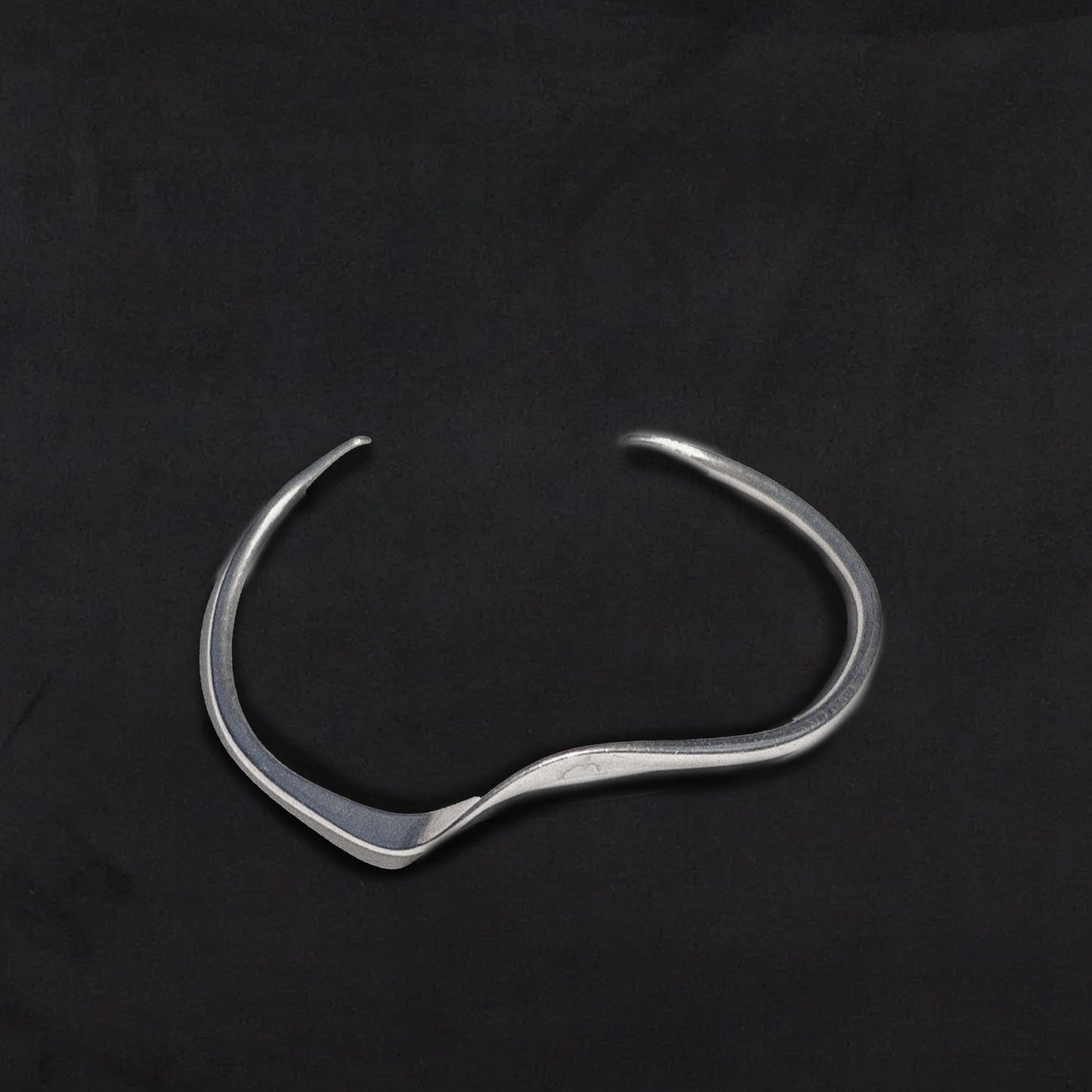 Vintage Sterling Silver Modernist Cuff Bracelet