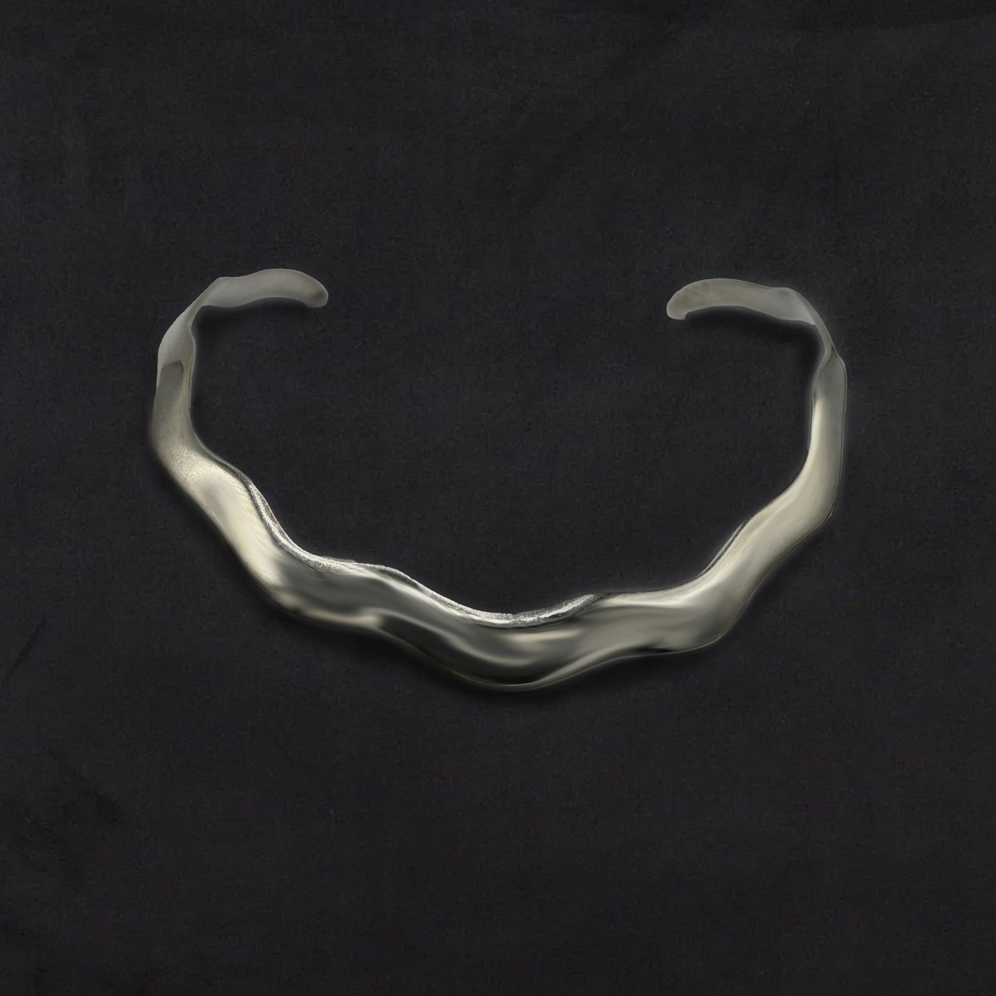 Vintage Sterling Silver Taxco Wavy Collar Necklace