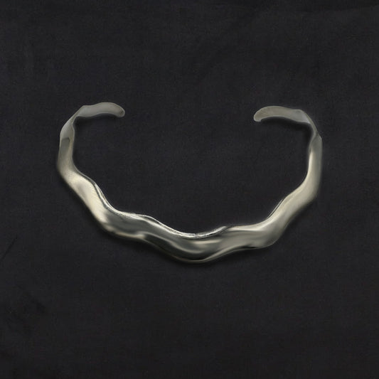 Vintage Sterling Silver Taxco Wavy Collar Necklace