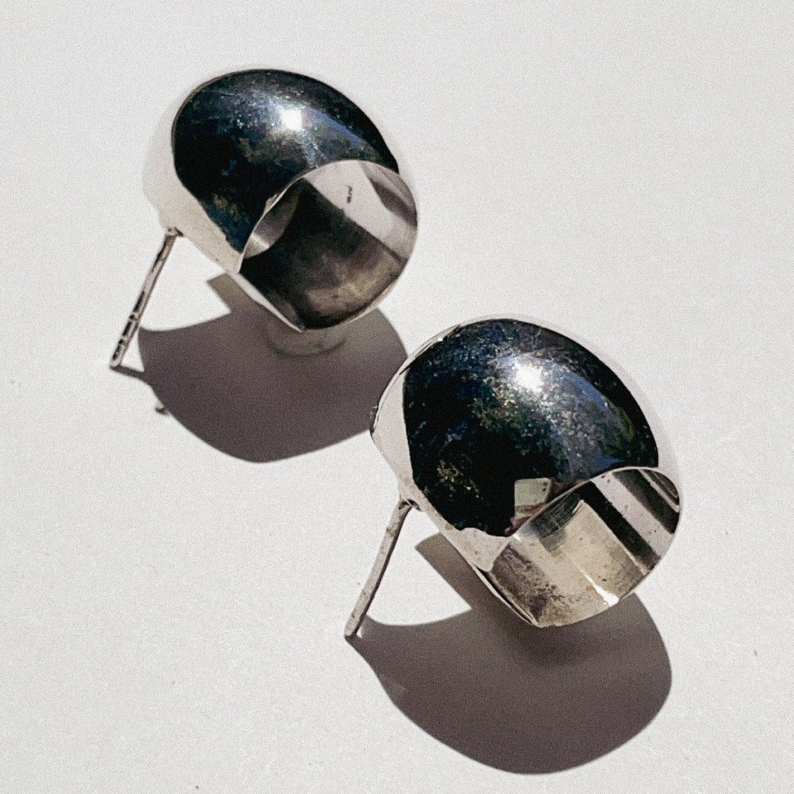 Vintage Sculptural Huggie Hoops