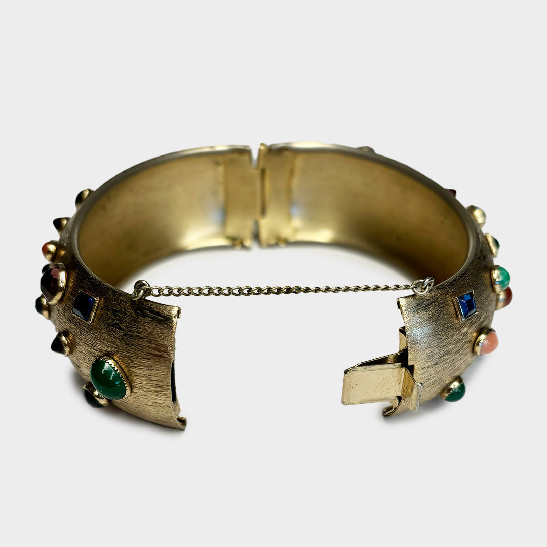 Vintage Mid Century Gem Bangle