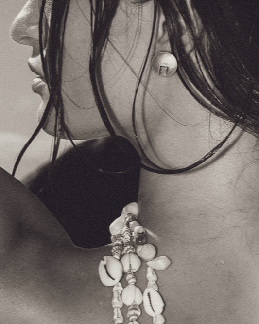Vintage Disc Pearl Earrings