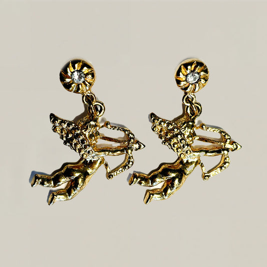 Vintage Eros Crystal Earrings