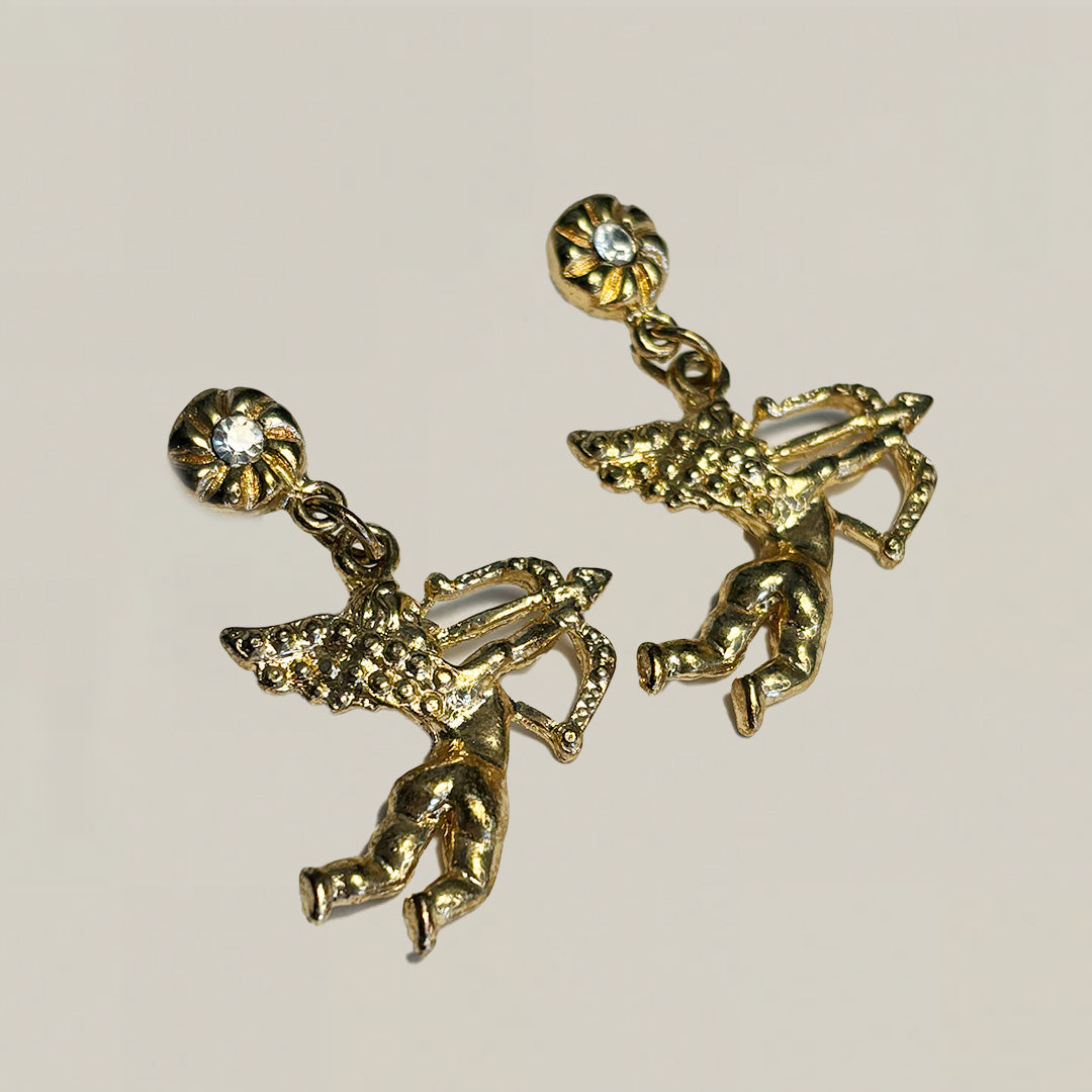 Vintage Eros Crystal Earrings