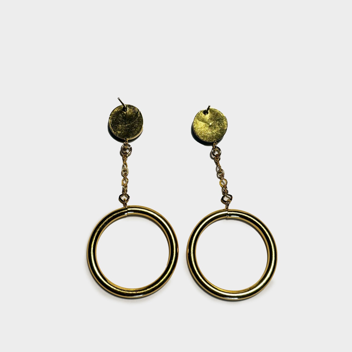 Vintage Green and Gold Dangle Earrings
