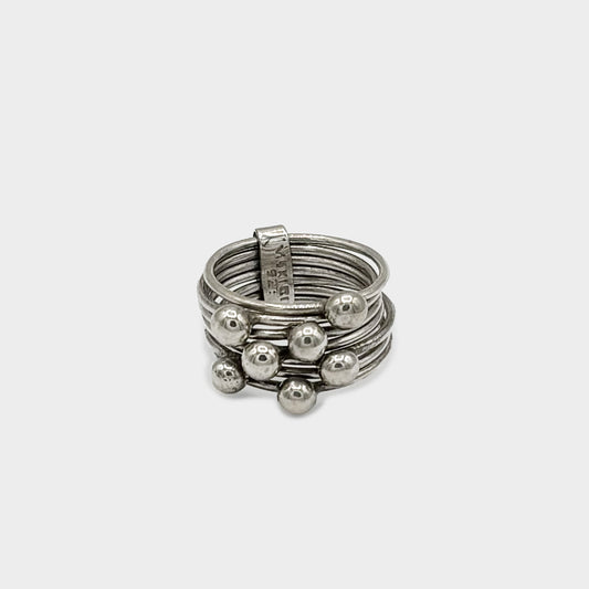 Vintage Silver Spheres Ring