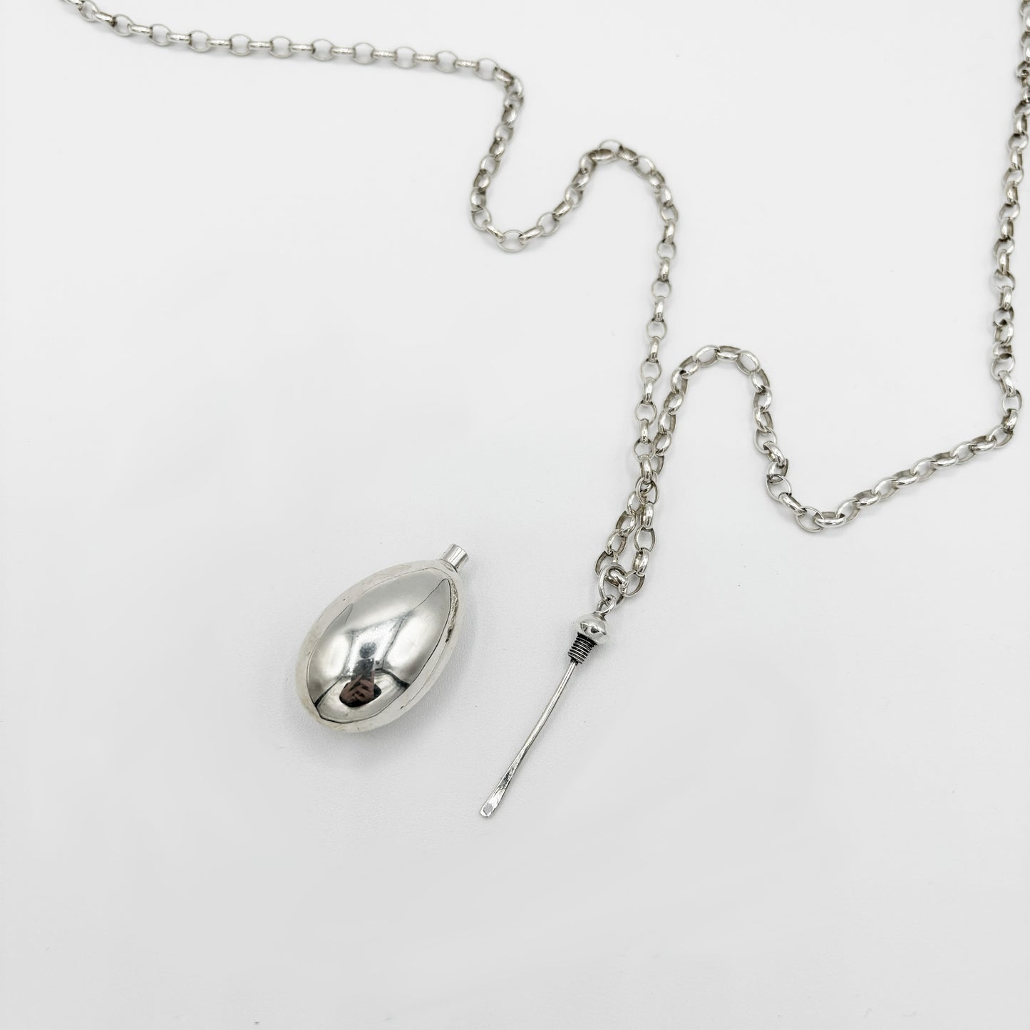 Vintage Silver Perfume Necklace