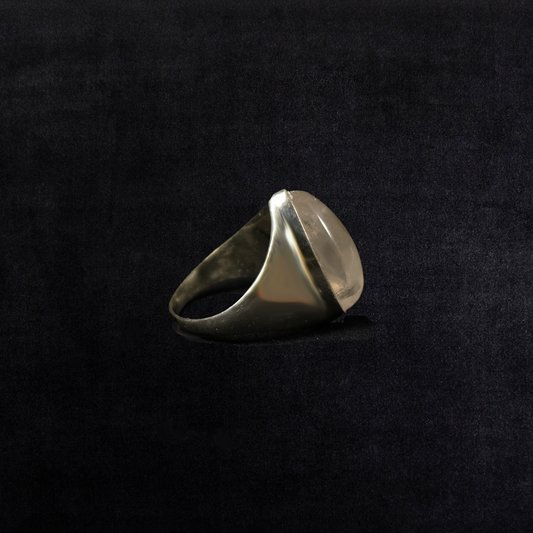 Vintage Sterling Silver Quartz Pear Ring
