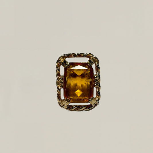 Vintage Amber Glass Ring