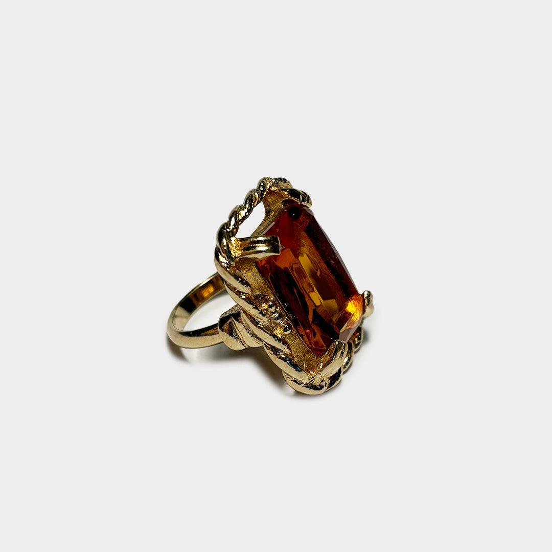 Vintage Amber Glass Ring
