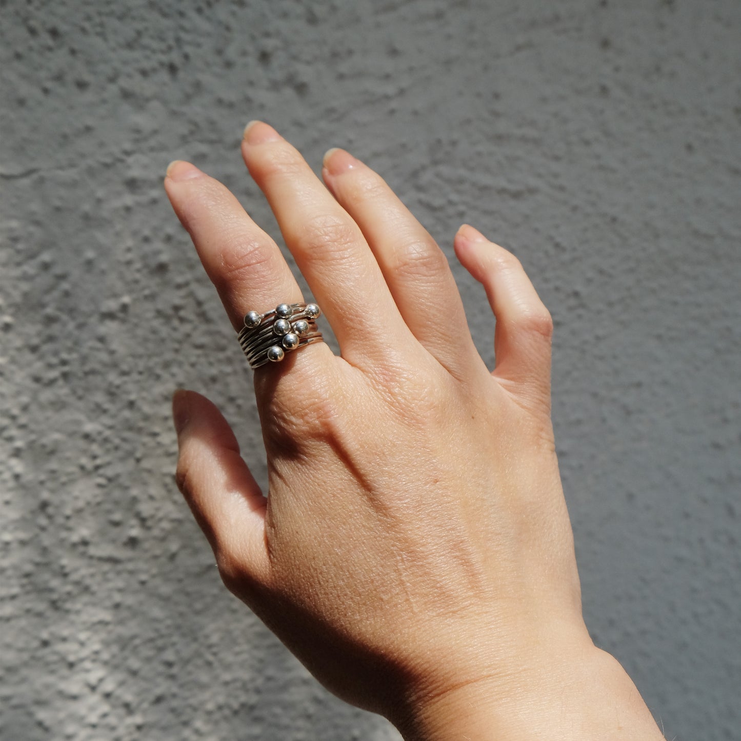 Vintage Silver Spheres Ring