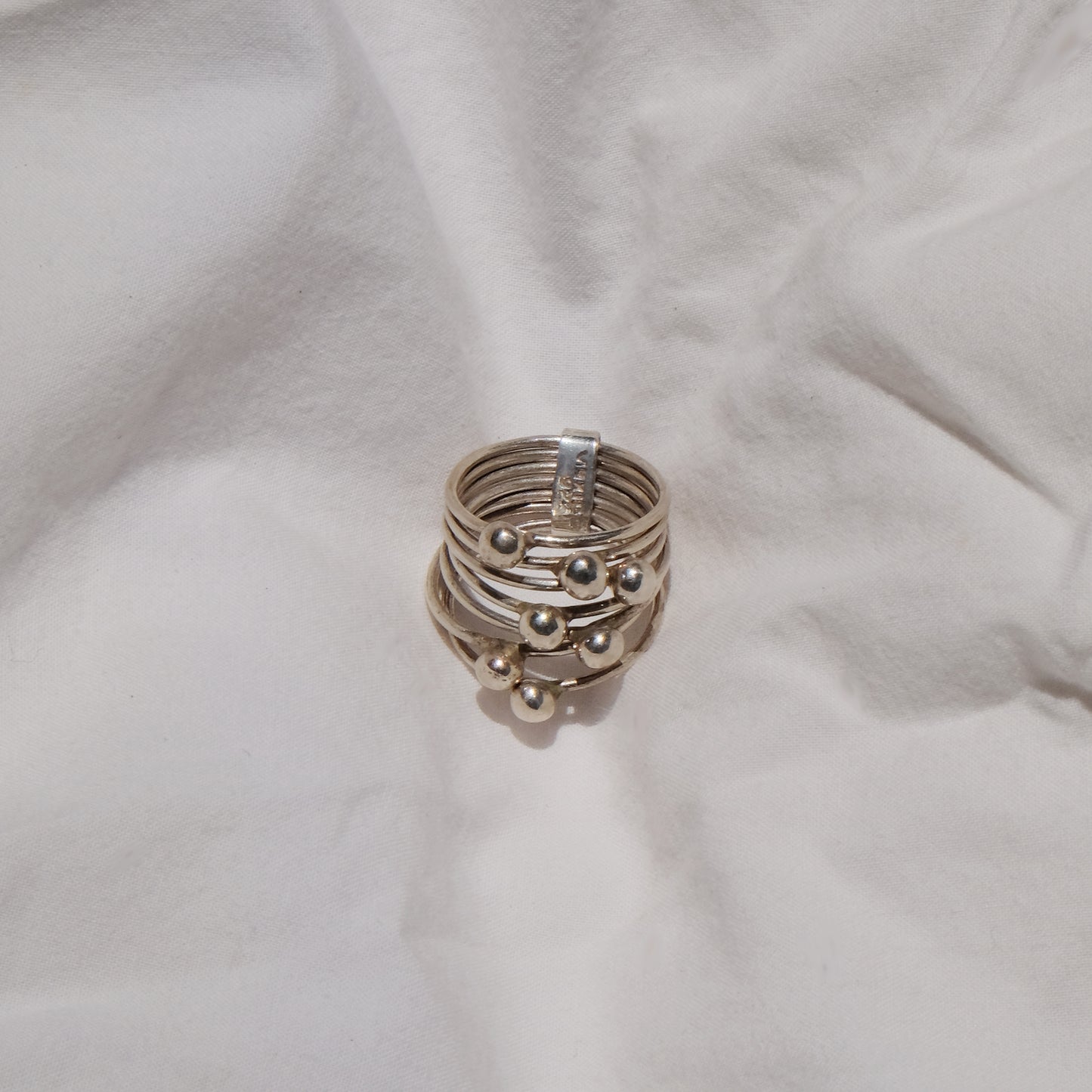 Vintage Silver Spheres Ring