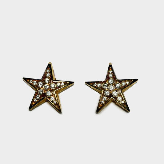 Vintage Star Rhinestone Earrings