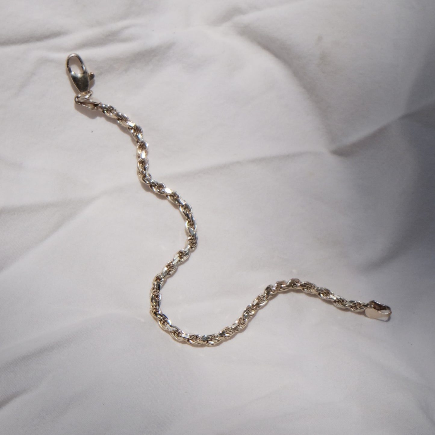 Vintage Silver Twist Chain Bracelet